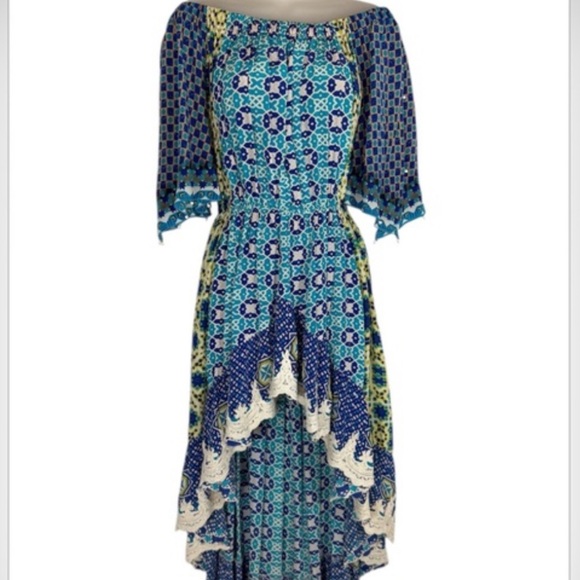 Rococo Sand High Low Silk Dress - Picture 4 of 14